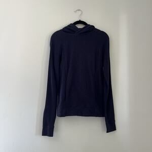 Lululemon Athletica More Then Modal Pima cotton Blend Hoodie Size 4 Navy Blue